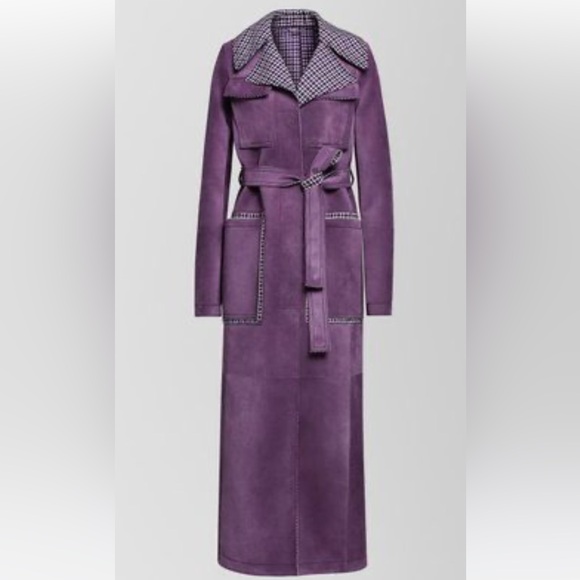 Bottega Veneta Jackets & Blazers - Bottega Vaneta long purple & plaid Coat